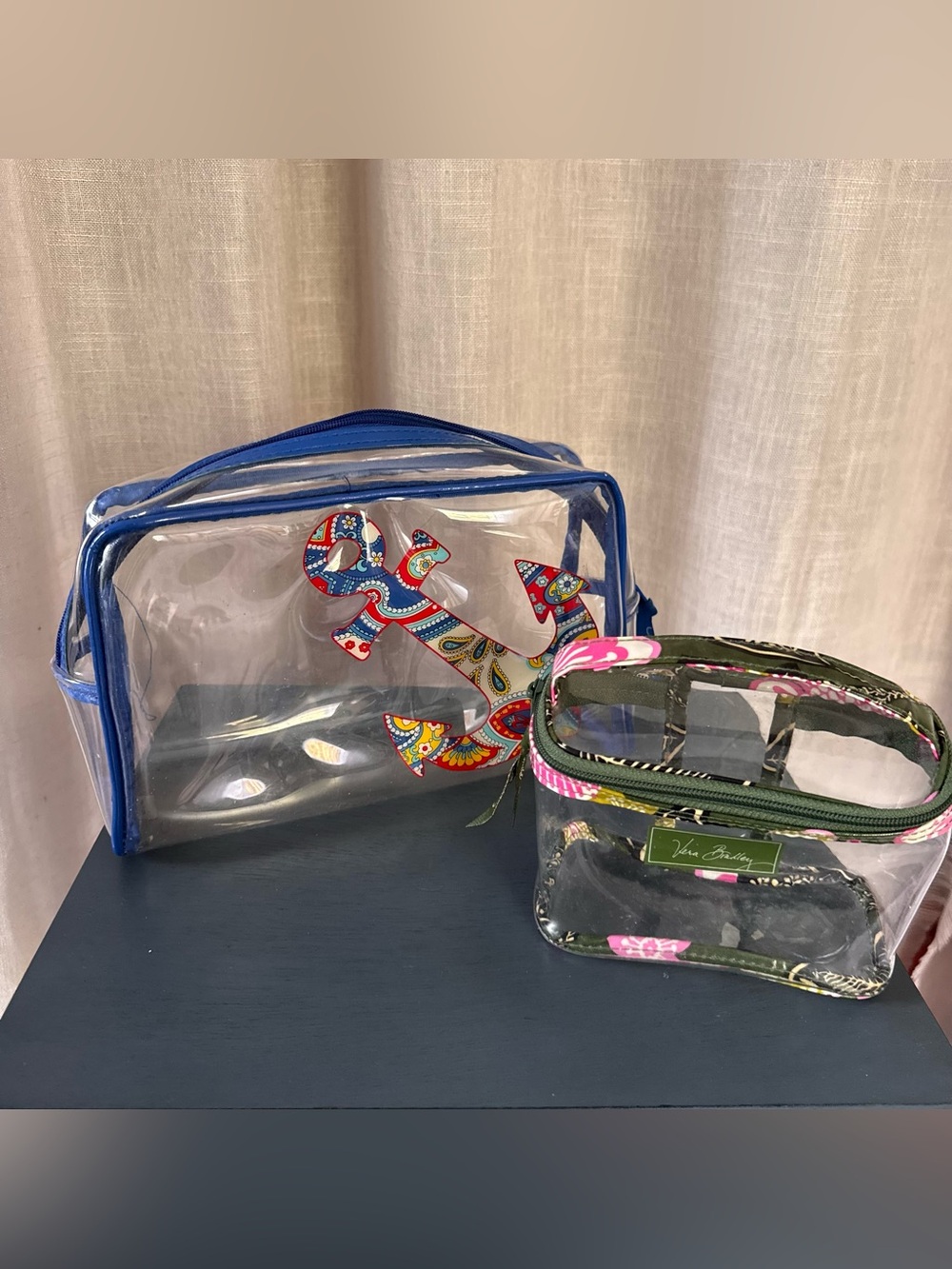 Vera Bradley bundle of two clear plastic bags